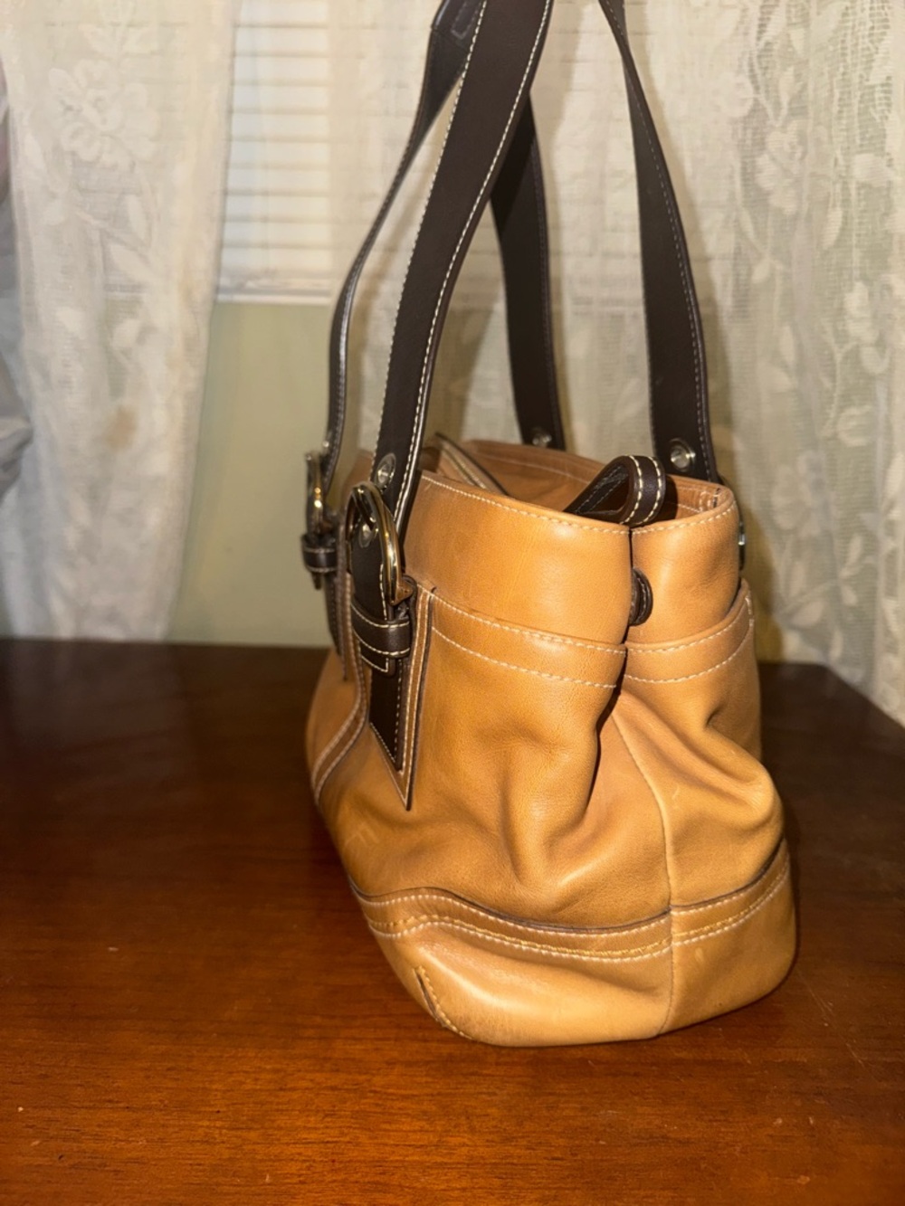 Coach Vintage Tan SoHo Leather Shoulder Bag - Picture 7 of 10